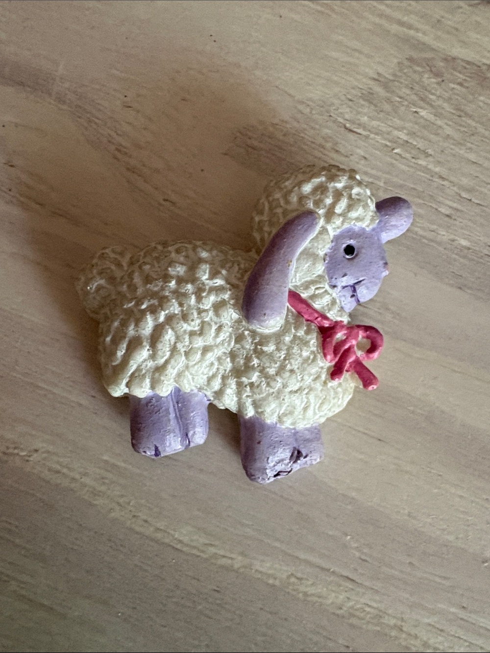 Vintage 1980s Purple Lamb Brooch: Collectible Easter Pin